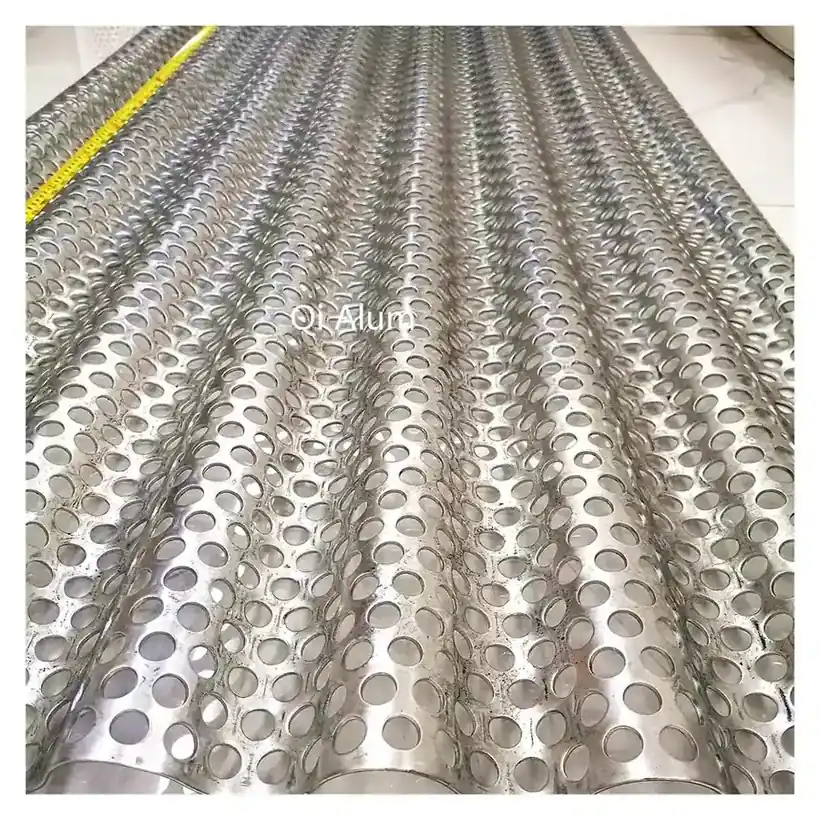 Exterior Corrugated Design Aluminum Perforated Ventilated Architectural Facade Panels — 4