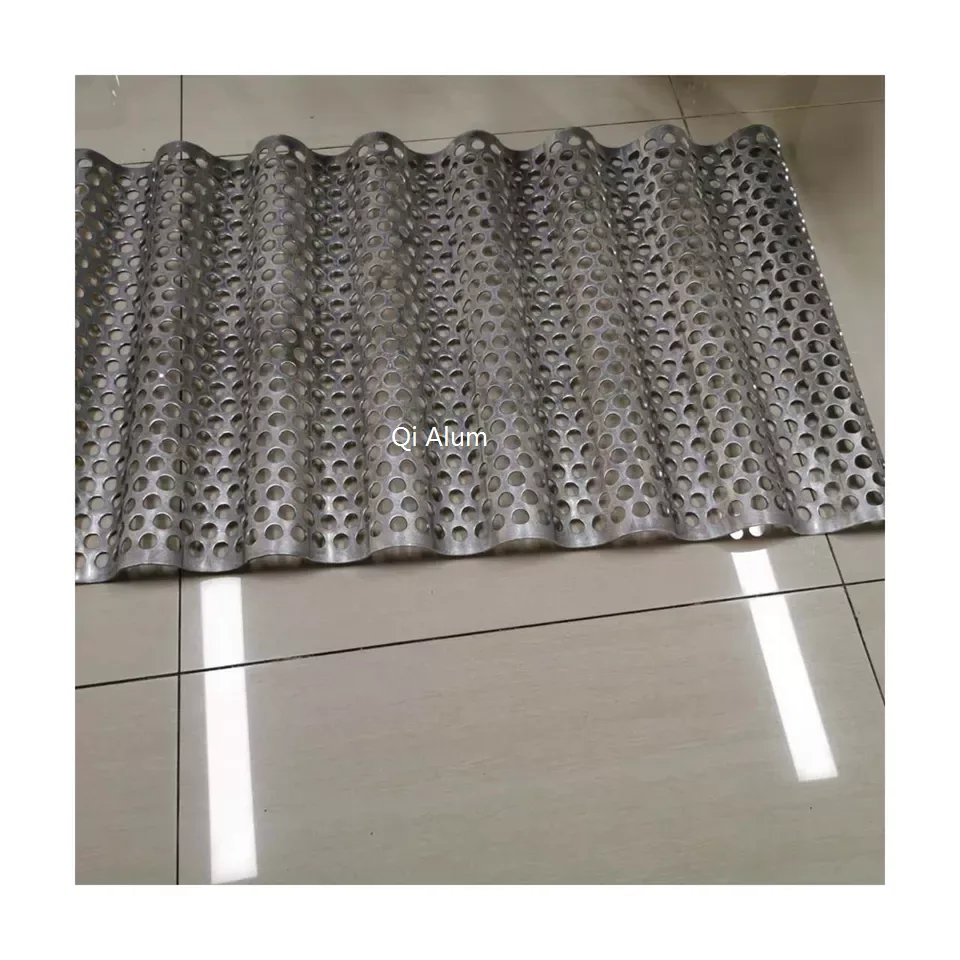 Exterior Corrugated Design Aluminum Perforated Ventilated Architectural Facade Panels — 3