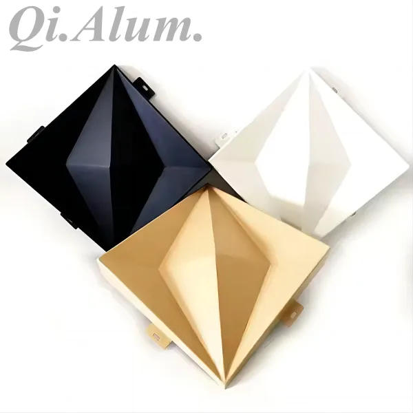 Structure, alloys and finishes of 3D aluminium panels