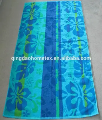 100% Cotton Ladder Shape Wave Pattern Printed Beach Towel — 5