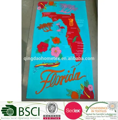 100% Cotton Aloha Fiber Reactive Printed Beach Towels — 6