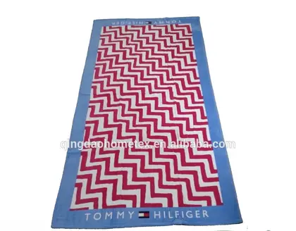 100% Cotton Ladder Shape Wave Pattern Printed Beach Towel — 4