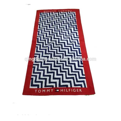 100% Cotton Ladder Shape Wave Pattern Printed Beach Towel — 2