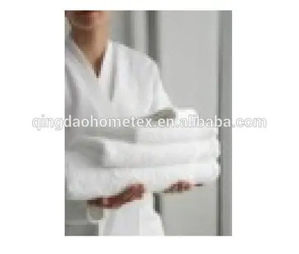 100% Cotton White Hotel Towel Approved by Oekotex SKU 10030