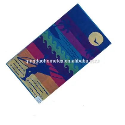 100% Cotton Ladder Shape Wave Pattern Printed Beach Towel — 7