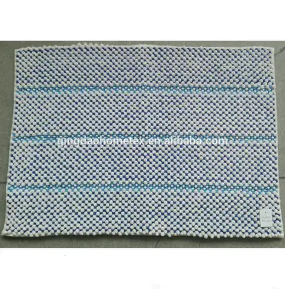 Blue Colour Chenille Bathmat — 2