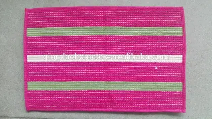 Light Blue Wave Style Chenille Bathmat — 2