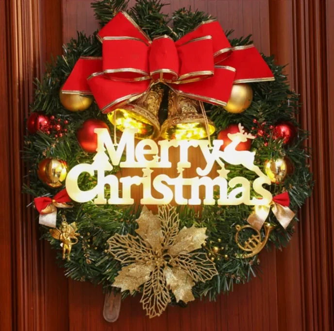 Weihnachtskugel- und Kranzlicht - Beleuchtete Kugeln, Hängeschmuck und vorbeleuchtete Kränze für Baum und Tür.