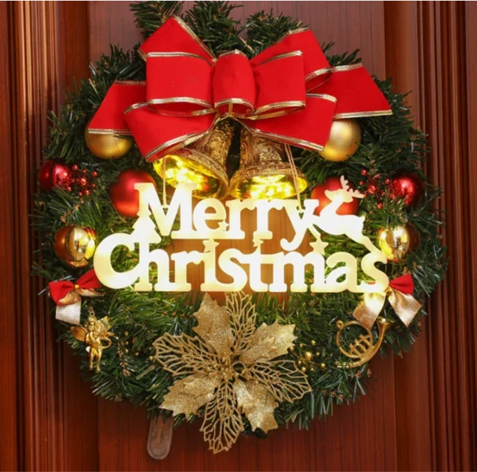 Weihnachtskugel- und Kranzlicht - Beleuchtete Kugeln, Hängeschmuck und vorbeleuchtete Kränze für Baum und Tür.