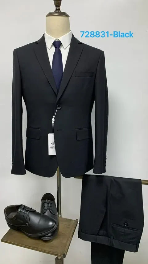 728831-Black - Men's Suits by Right Luck