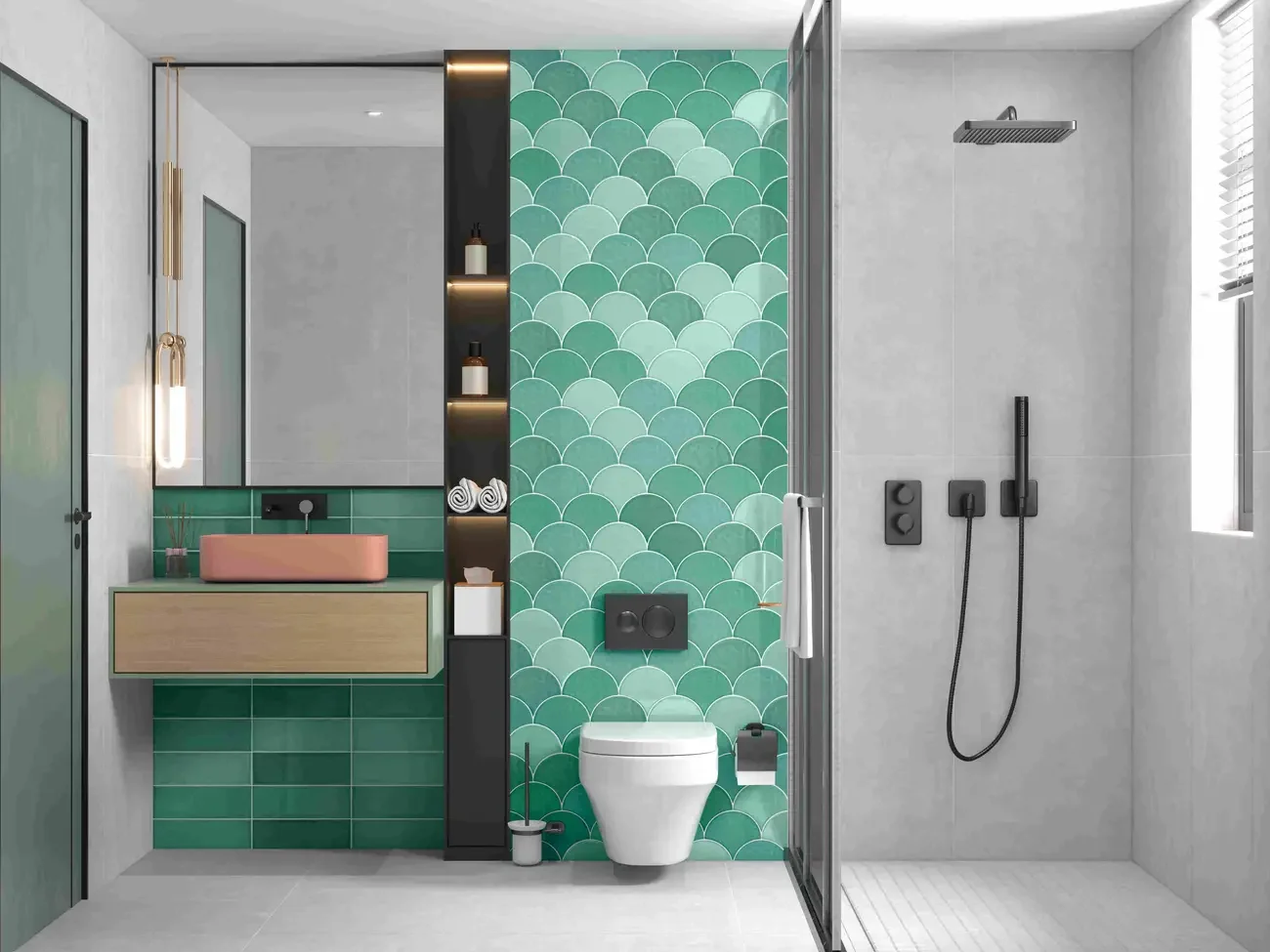 150 × 170 mm Fan-Shaped Graduated Color Tile