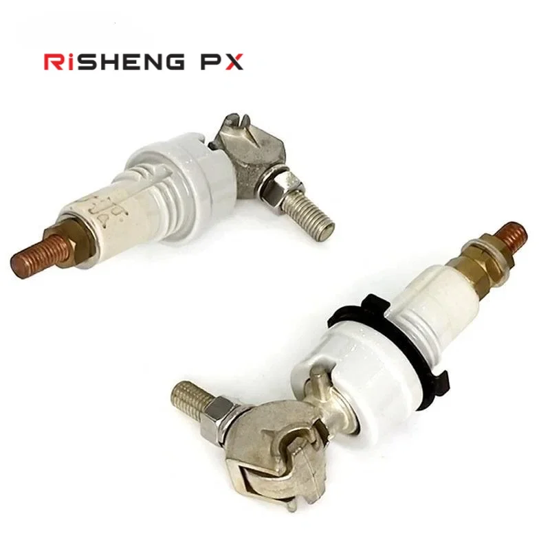 ANSI low voltage transformer bushings in light grey glaze