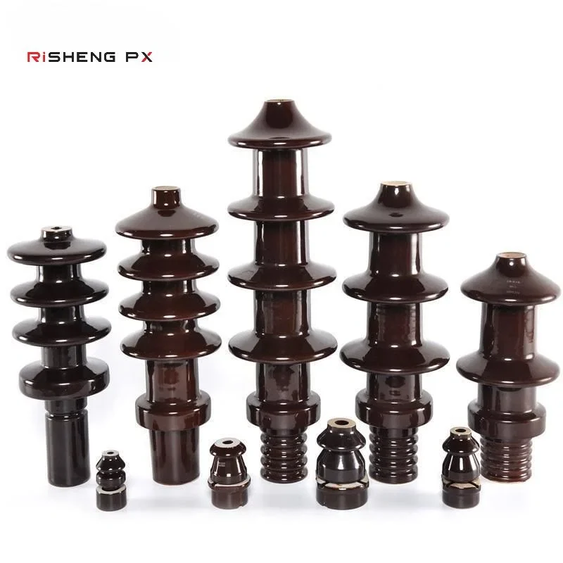 HV porcelain transformer bushing flange detail