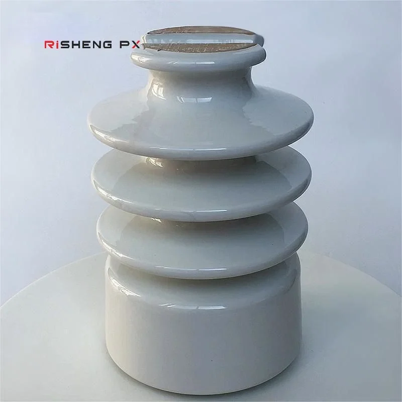 ZS-600 pin post insulator glaze close up