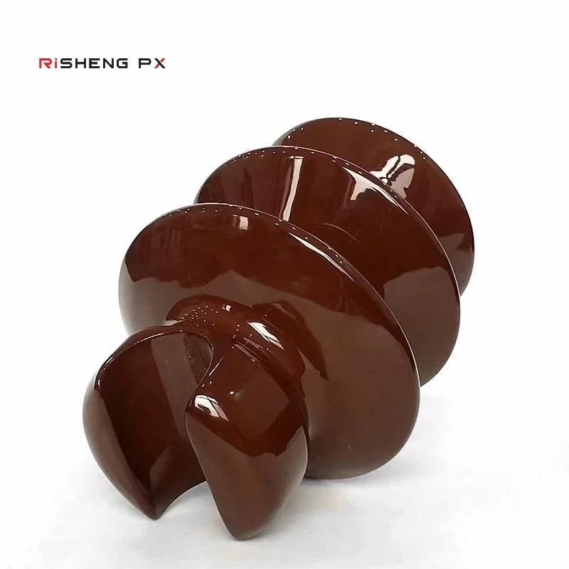 ShF-20G1 pin insulator surface glaze close up
