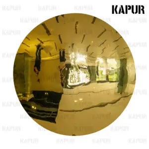 200mm Kapoor Modern Art Gold Stainless Steel Mirror Recessed Wall Decor