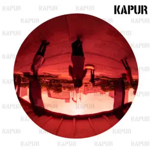200mm Kapoor Modern Art Red Stainless Steel Mirror Recessed Wall Decor