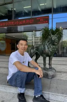 Bronze Wolf Sculpture