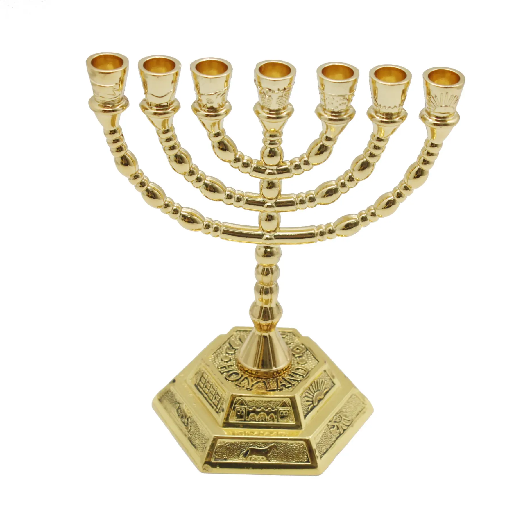 Twelve Tribes of Israel Seven Branch Temple Menorah | SENCHOY
