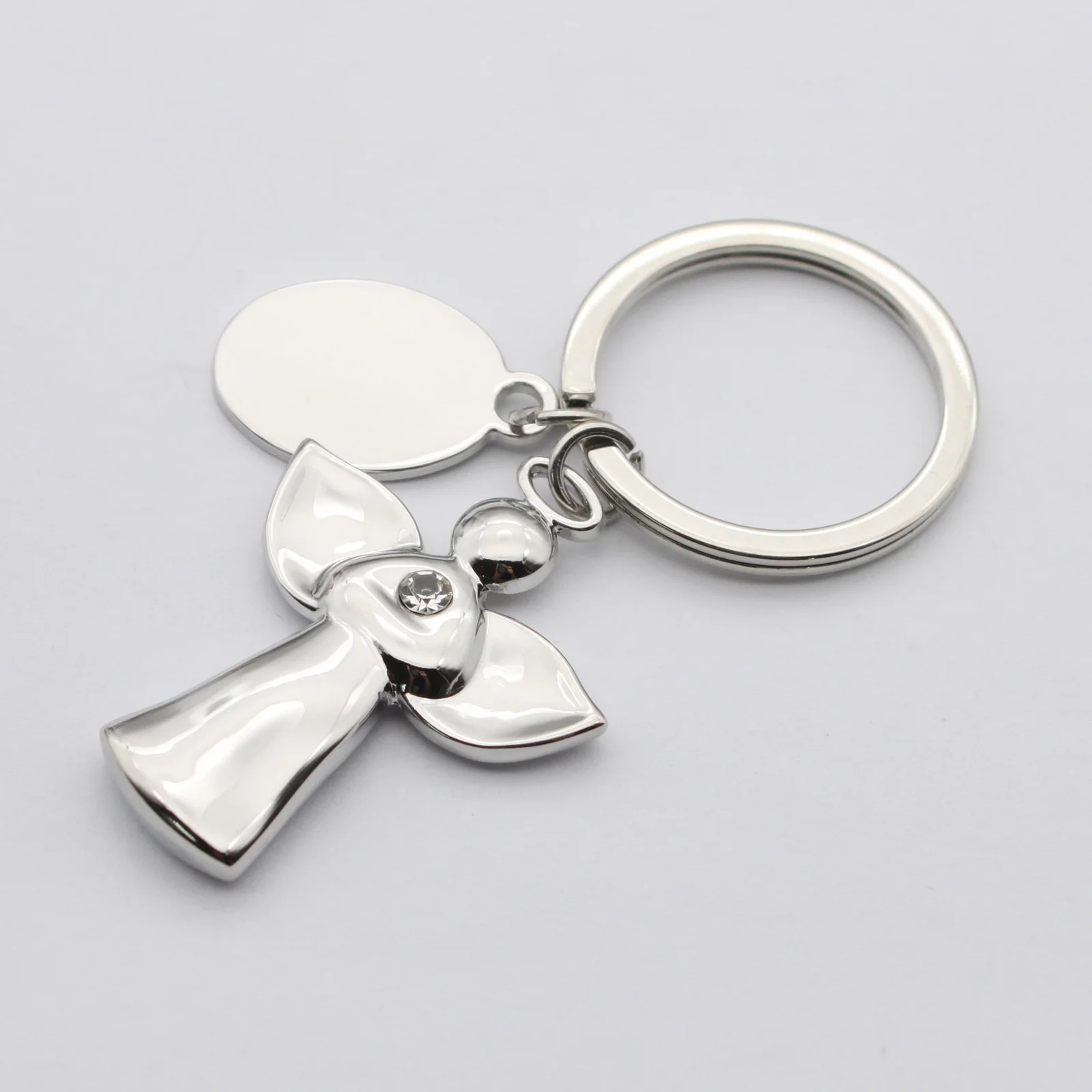 Angel memorial keyring shown from the front