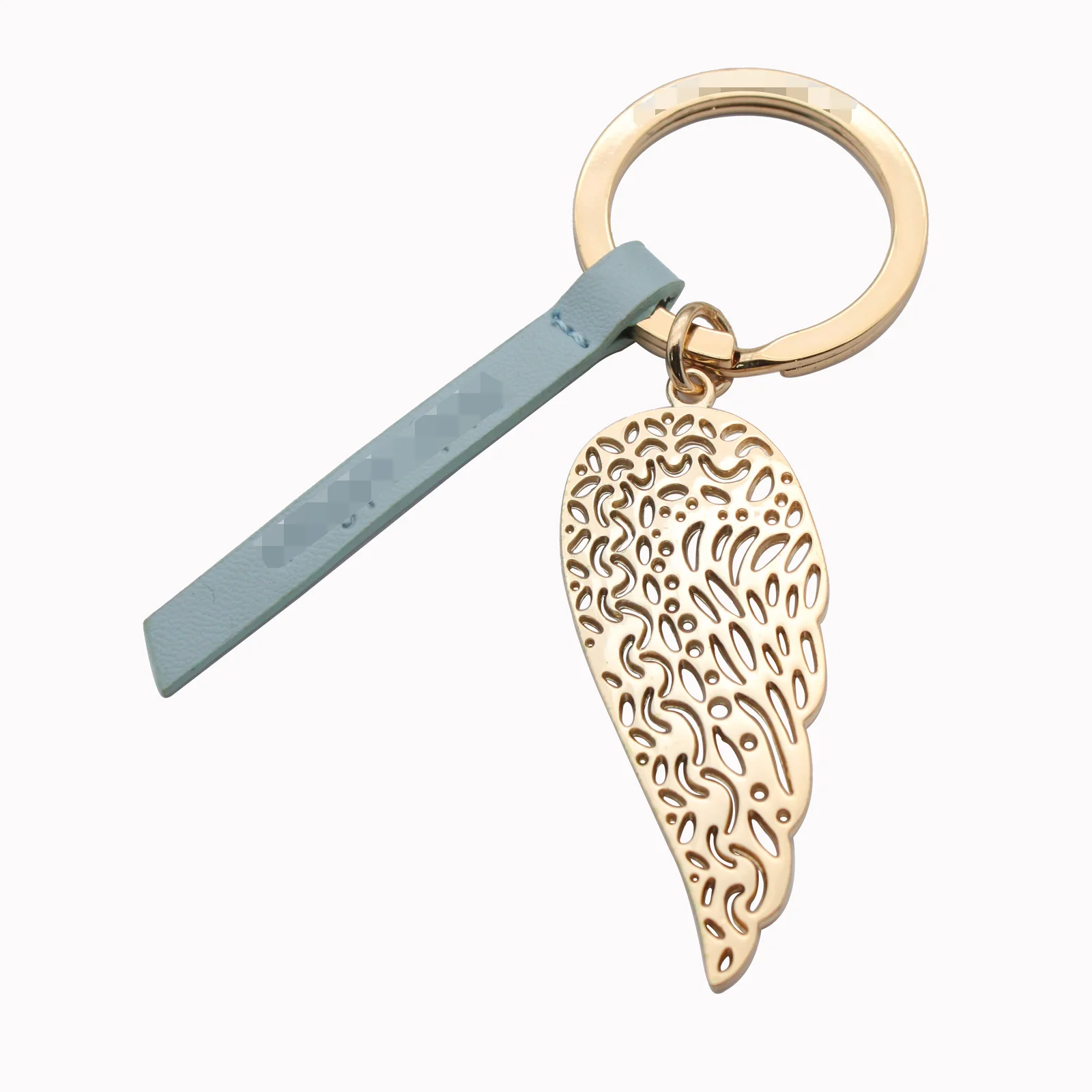 Gold plated angel wing keyring