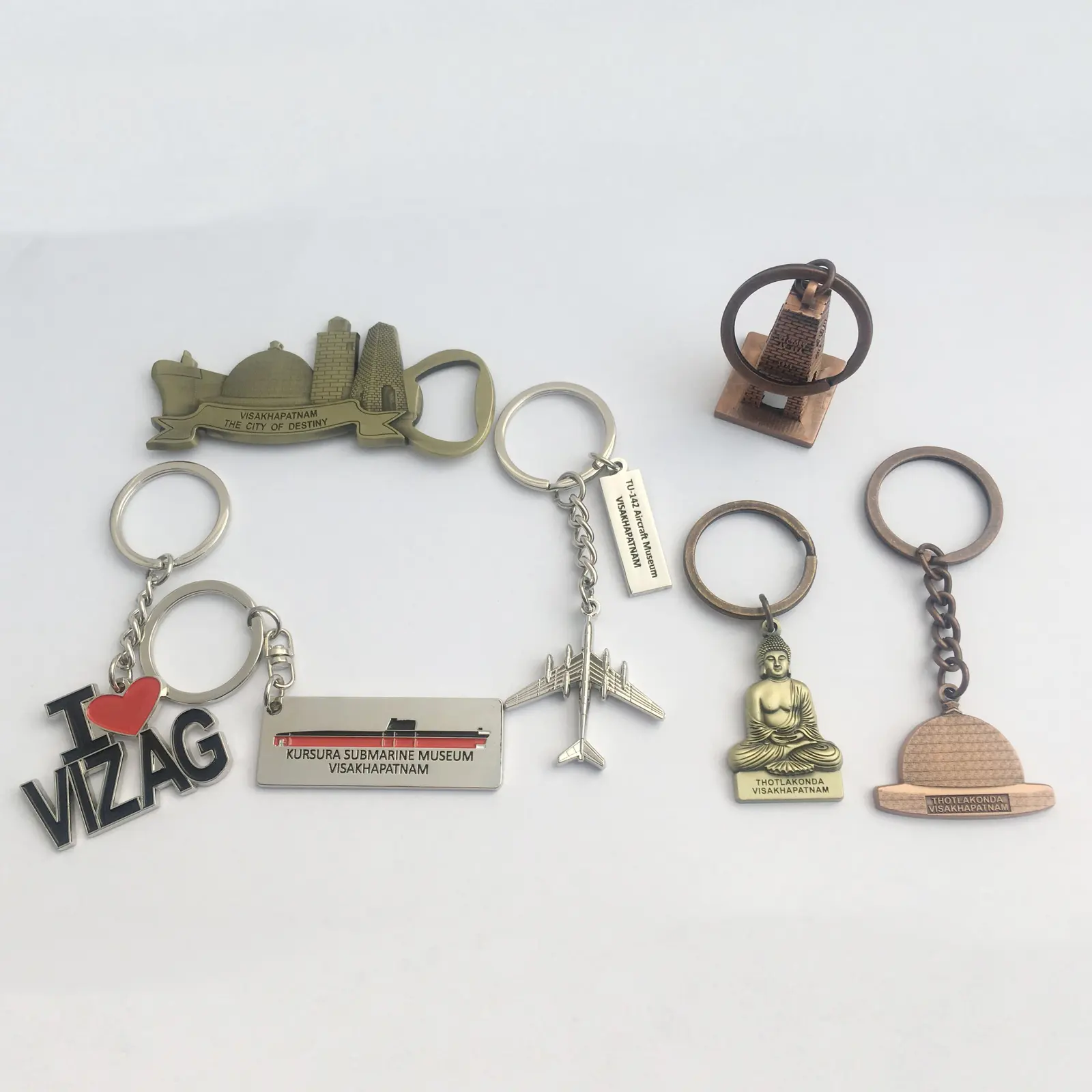 Buddha keychain shown from the front