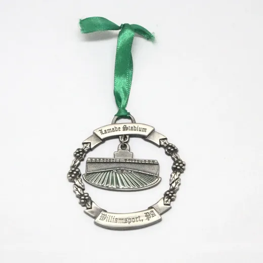 Pewter and enamel custom metal Christmas ornament