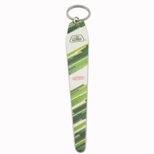 Custom iron ruler keyring with transfer printed logo