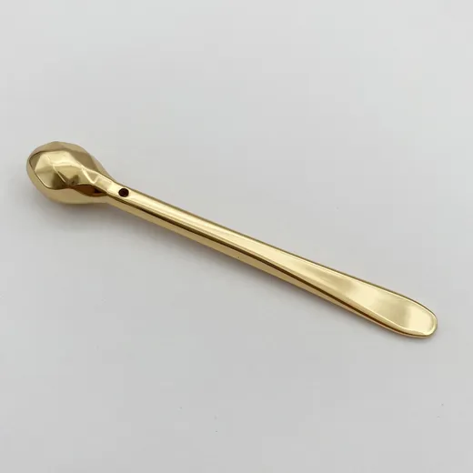 Gold plated custom metal cosmetic spatula