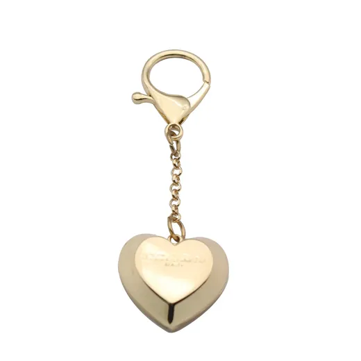 Gold plated heart aroma case keyring with engraved logo