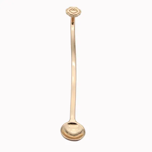 Rose gold plated custom metal cosmetic spoon