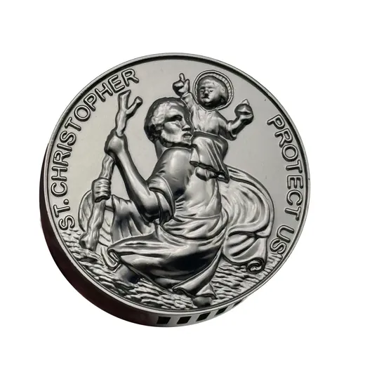 Black plated St Christopher car diffuser