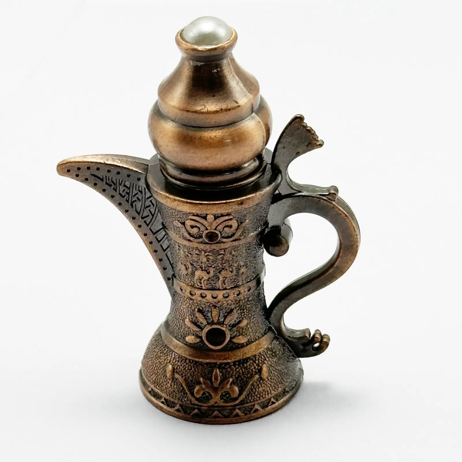 Custom Arabic perfume oil bottle in glass and metal