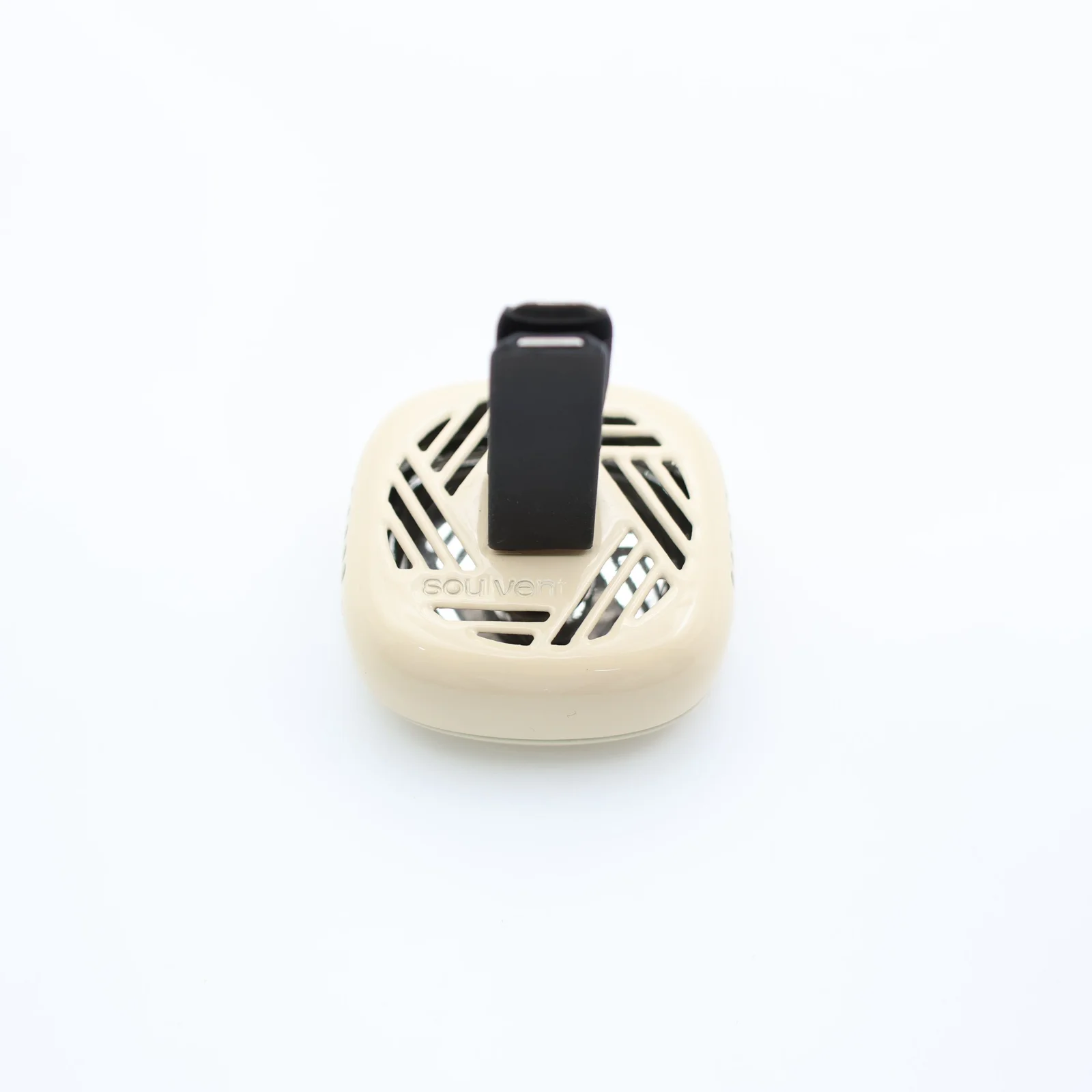 Car freshener shown with its air vent clip
