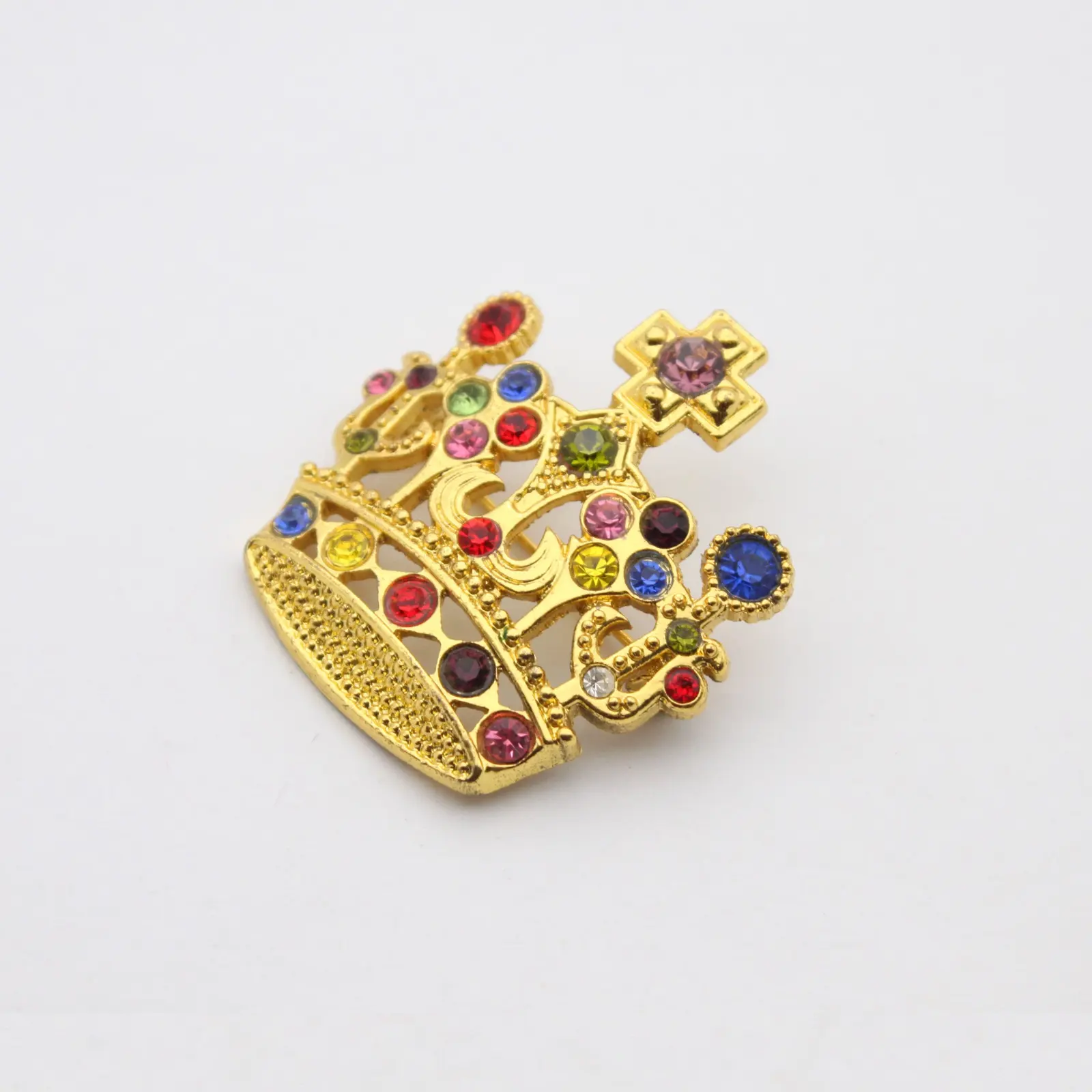 Crown lapel pin shown from the front