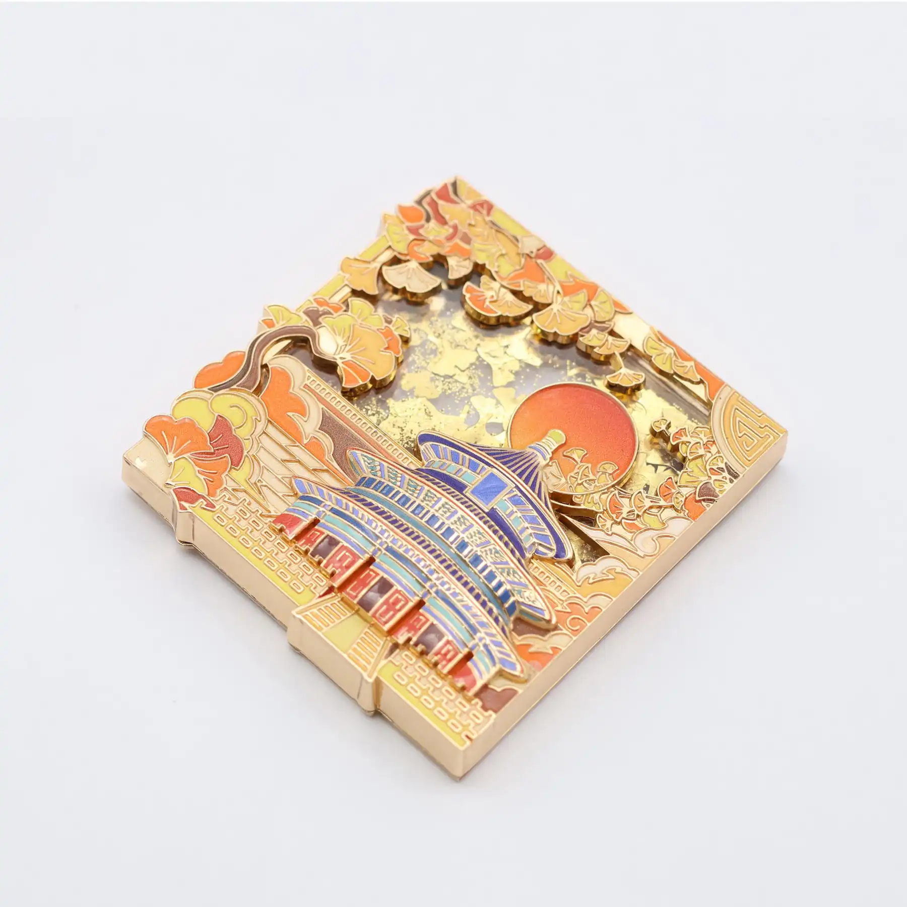 Glitter insert magnet shown from the front