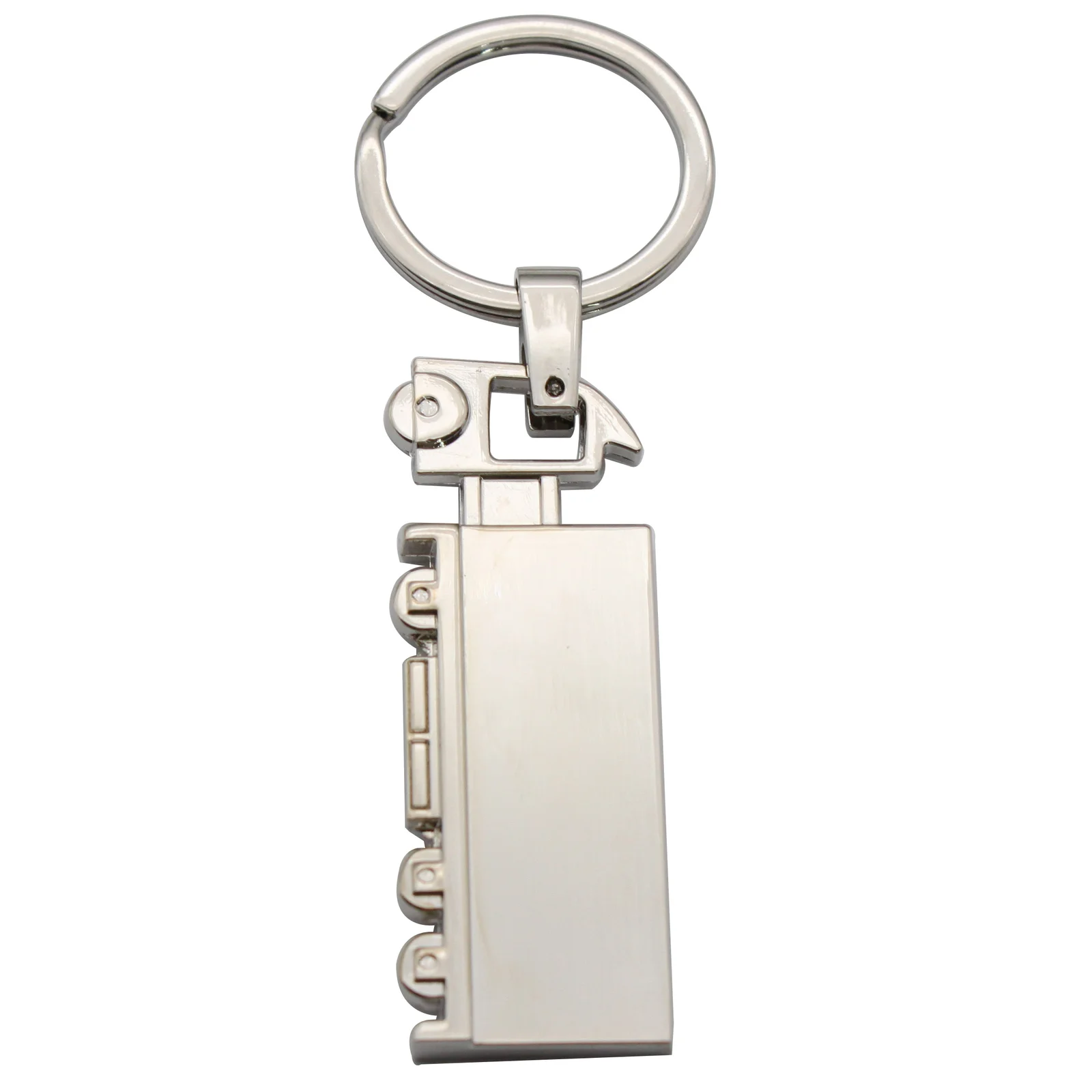 Silver plated custom lorry keyring
