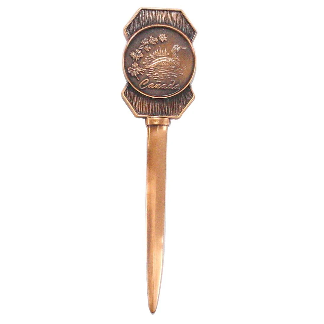 Close view of the cast handle detail on the letter opener