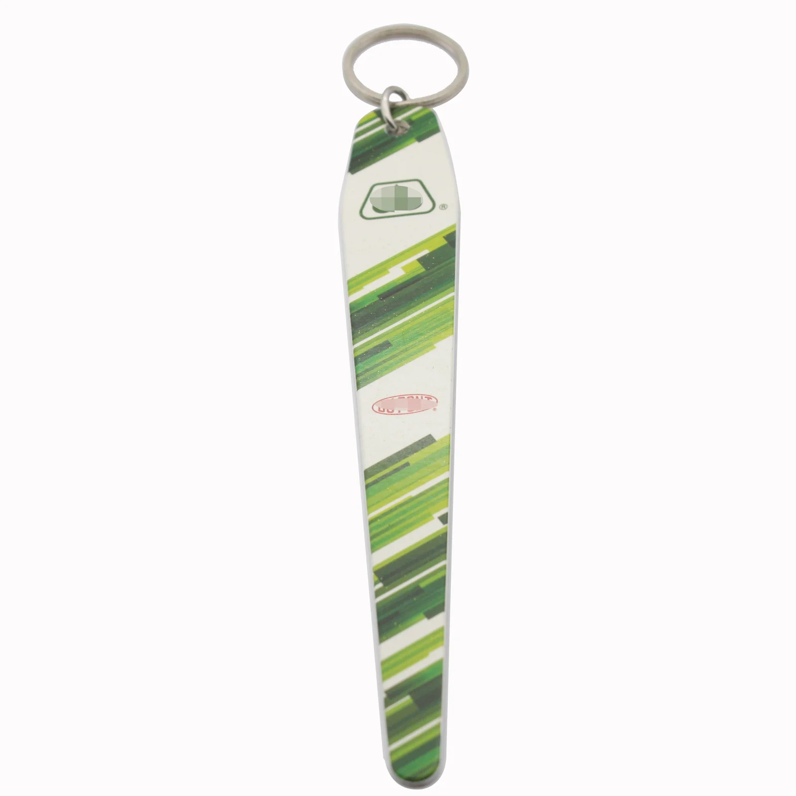 Custom iron ruler keyring with transfer printed logo