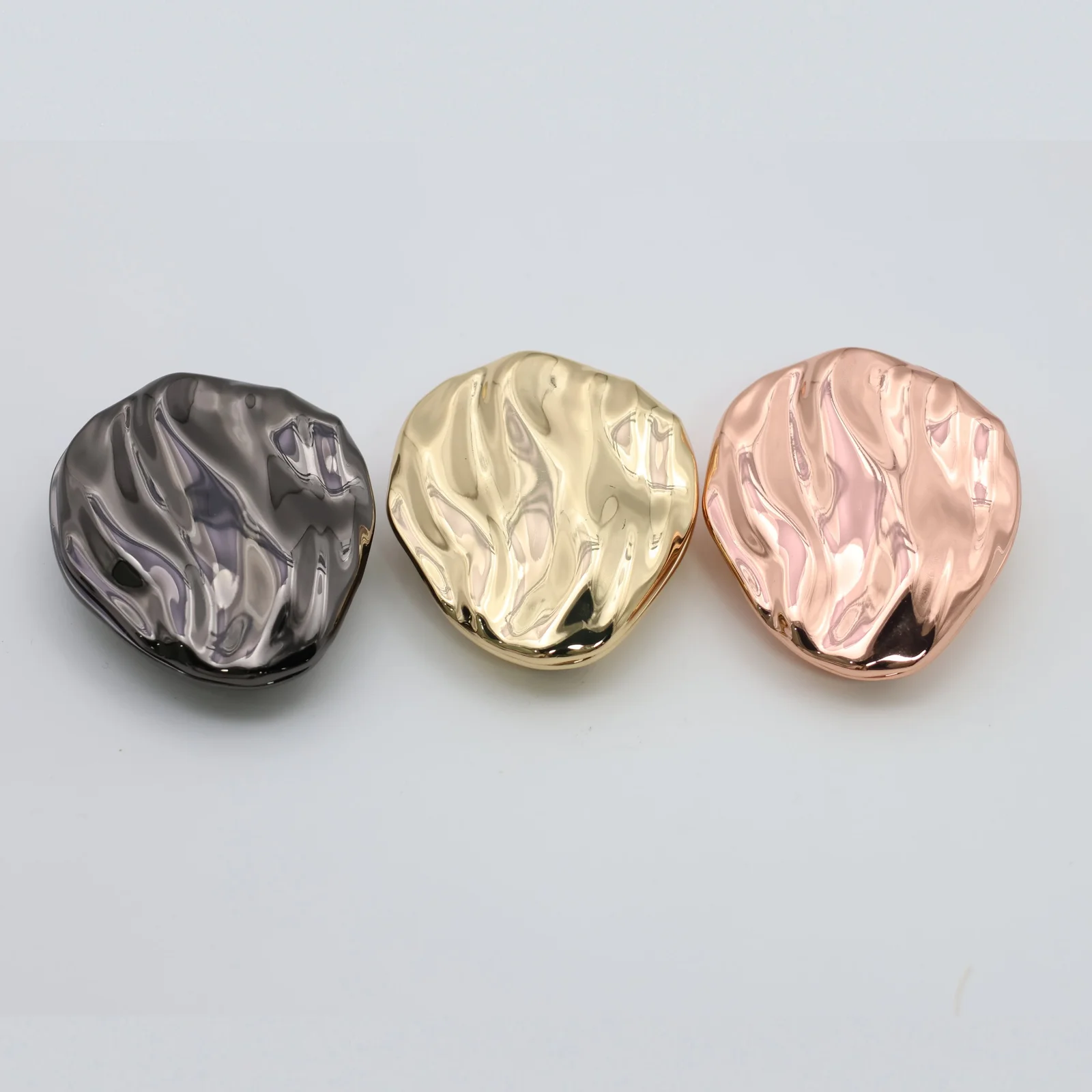 Rose gold finish solid perfume compact