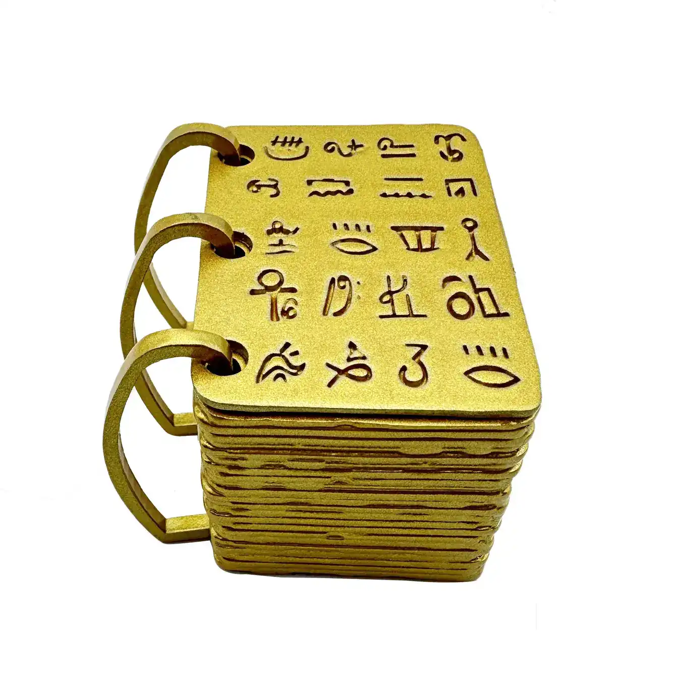 Gold finished metal replica Book of Mormon plates box