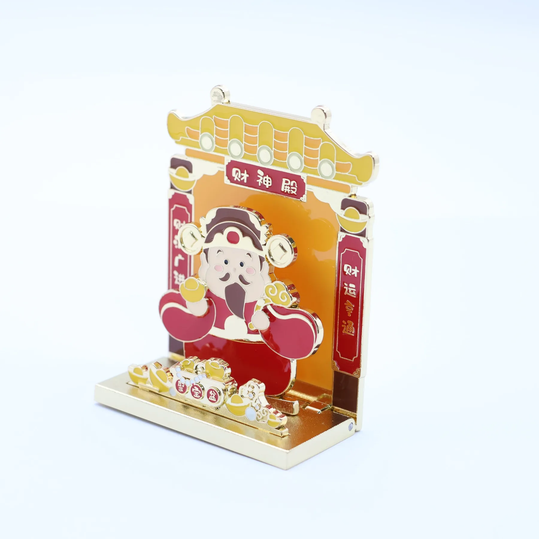 Gold of Wealth decor magnet shown from the front