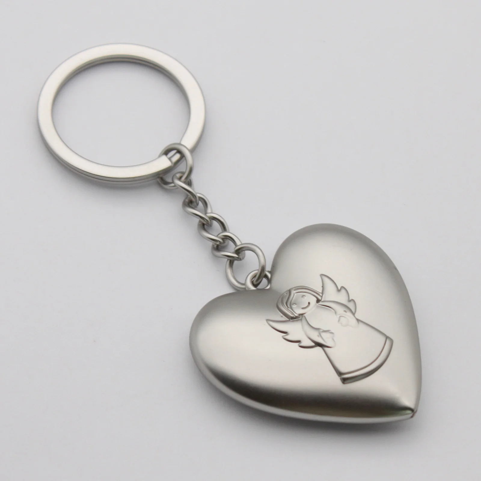 Guardian angel keyring shown from the front