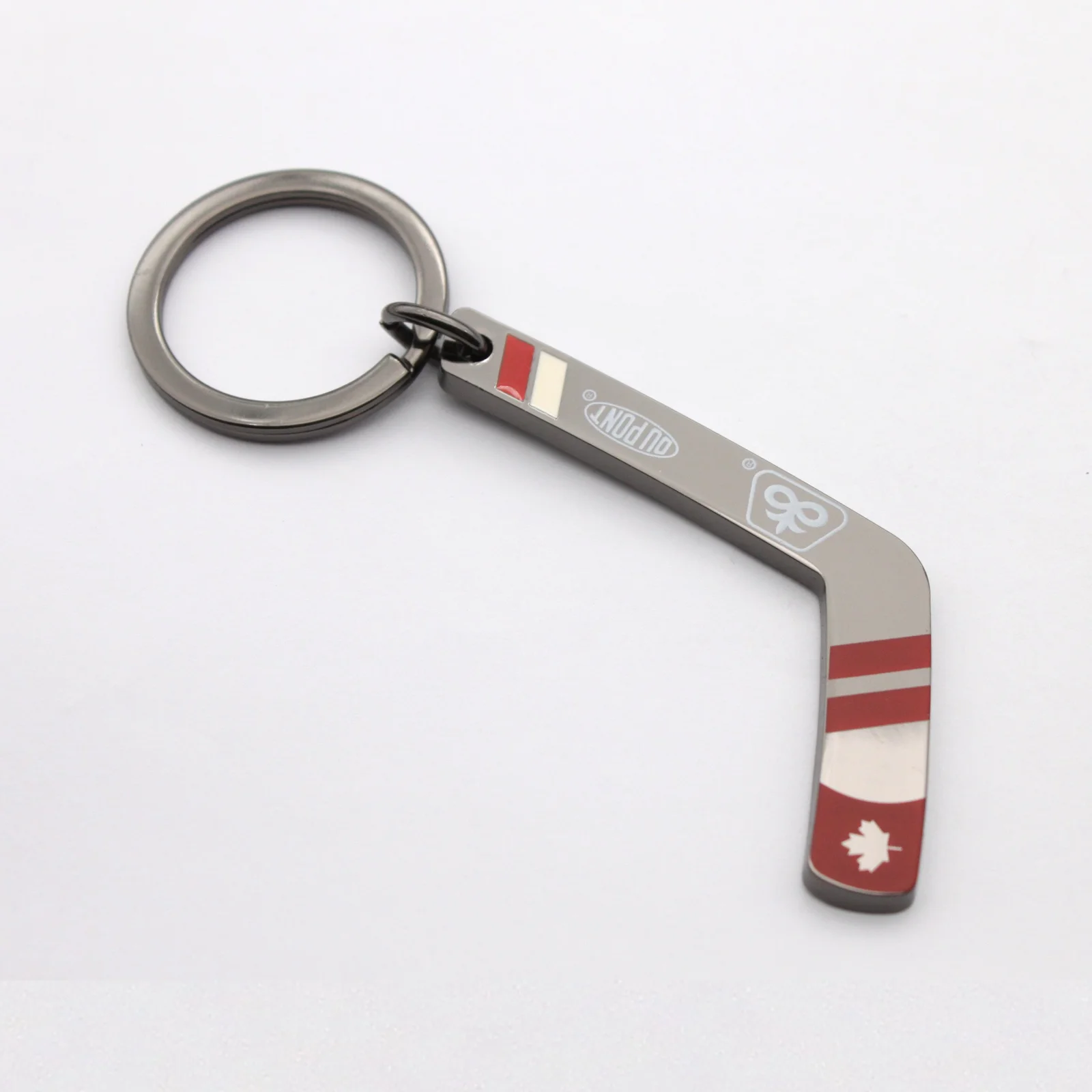 Hockey stick keyring shown full length