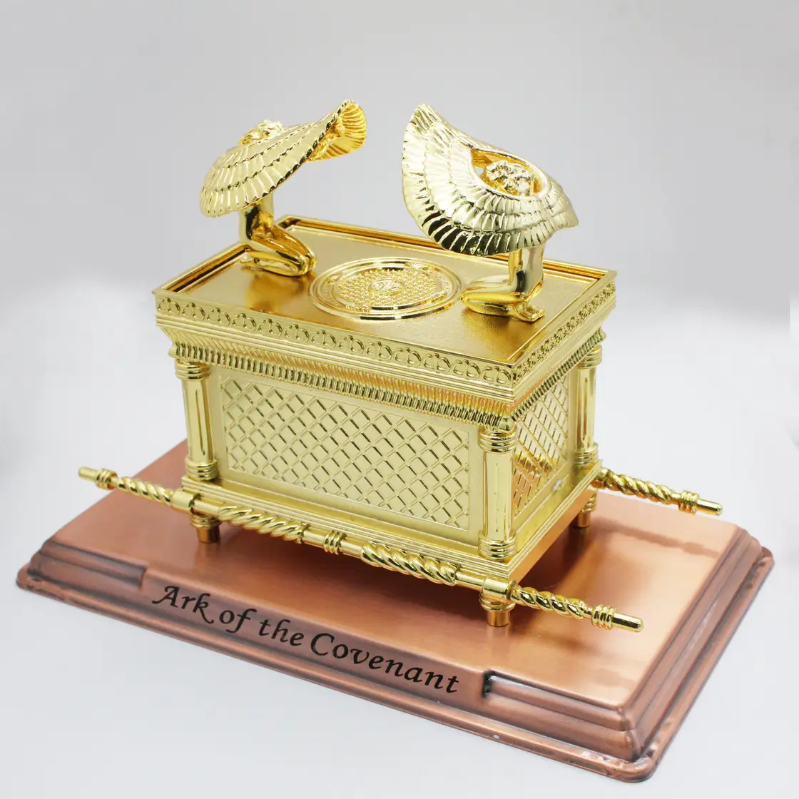Large Ark of the Covenant replica viewed from the side