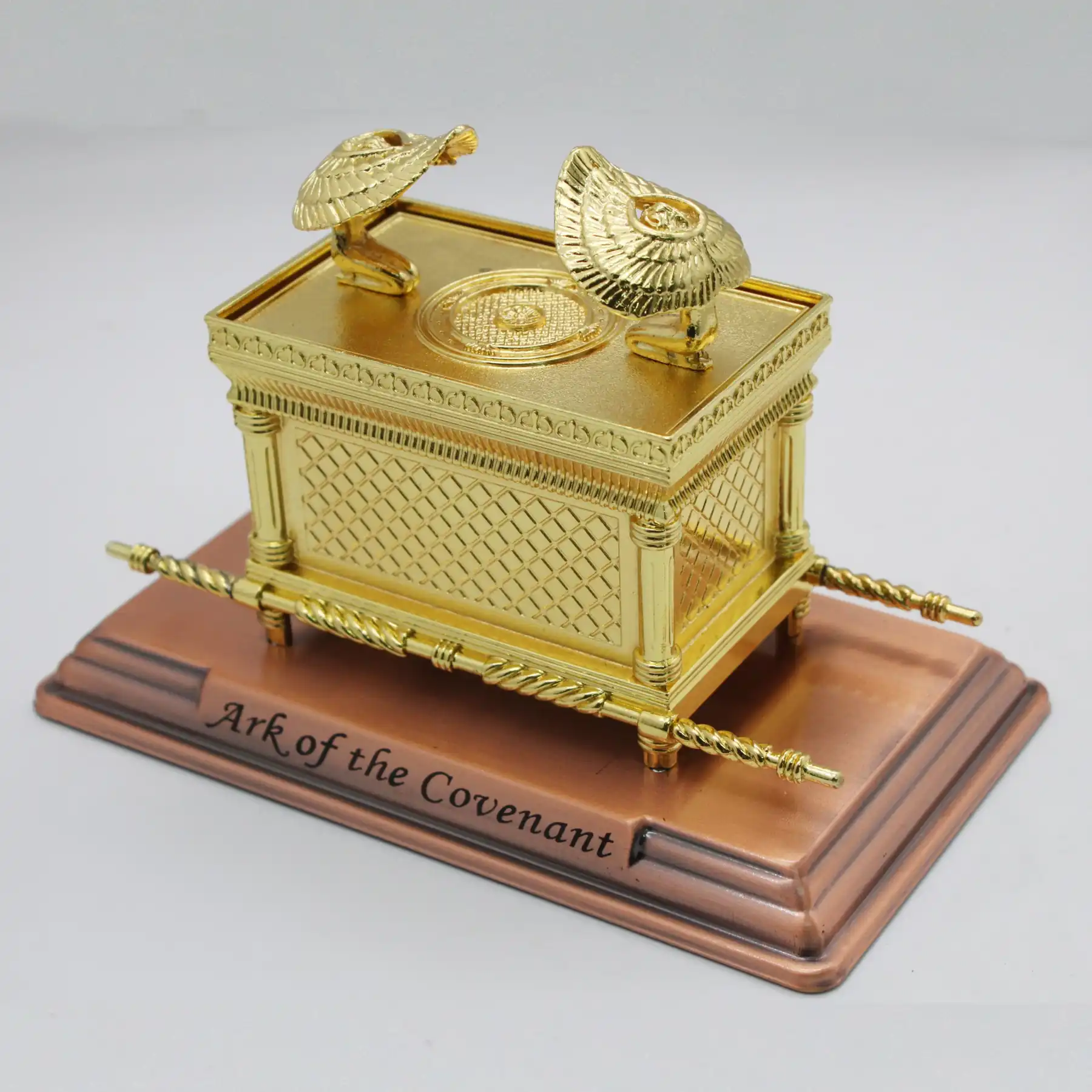Medium Ark of the Covenant model front view showing cherubim detail