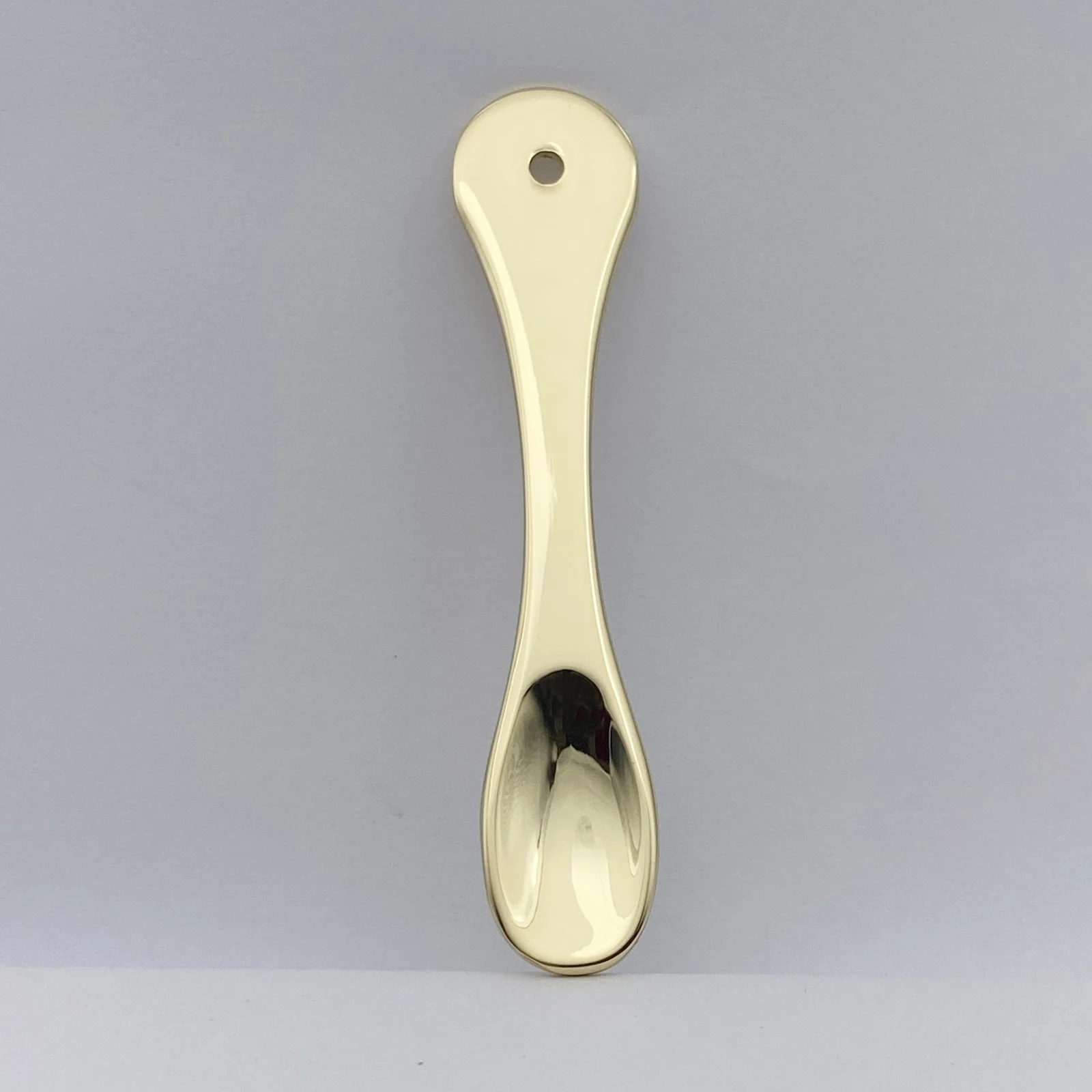 Gold plated mini metal cosmetic spatula
