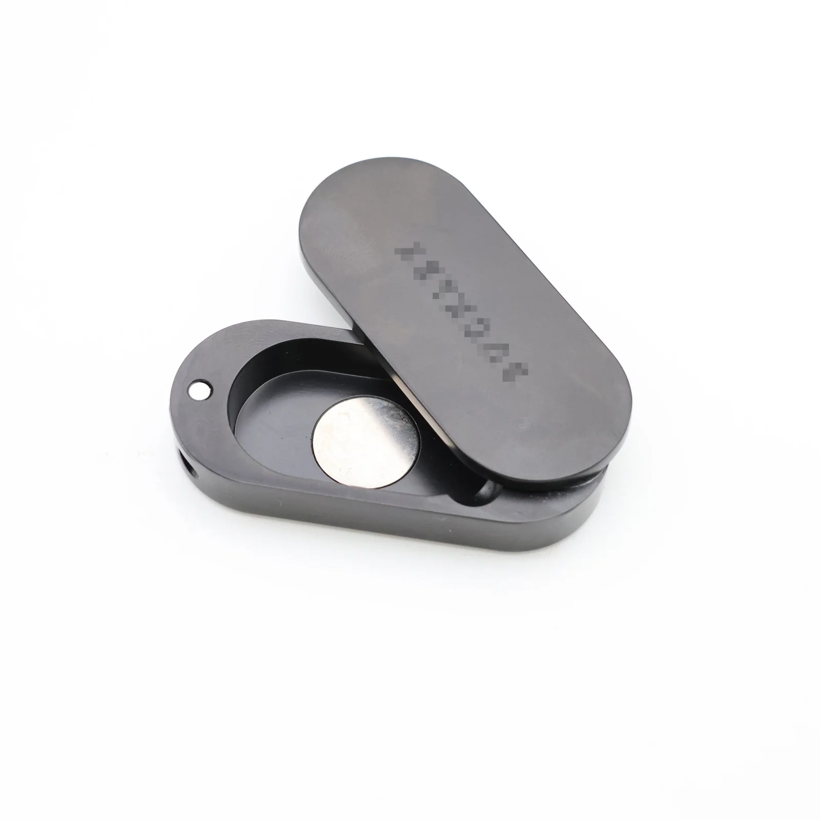 Refillable solid perfume case shown closed