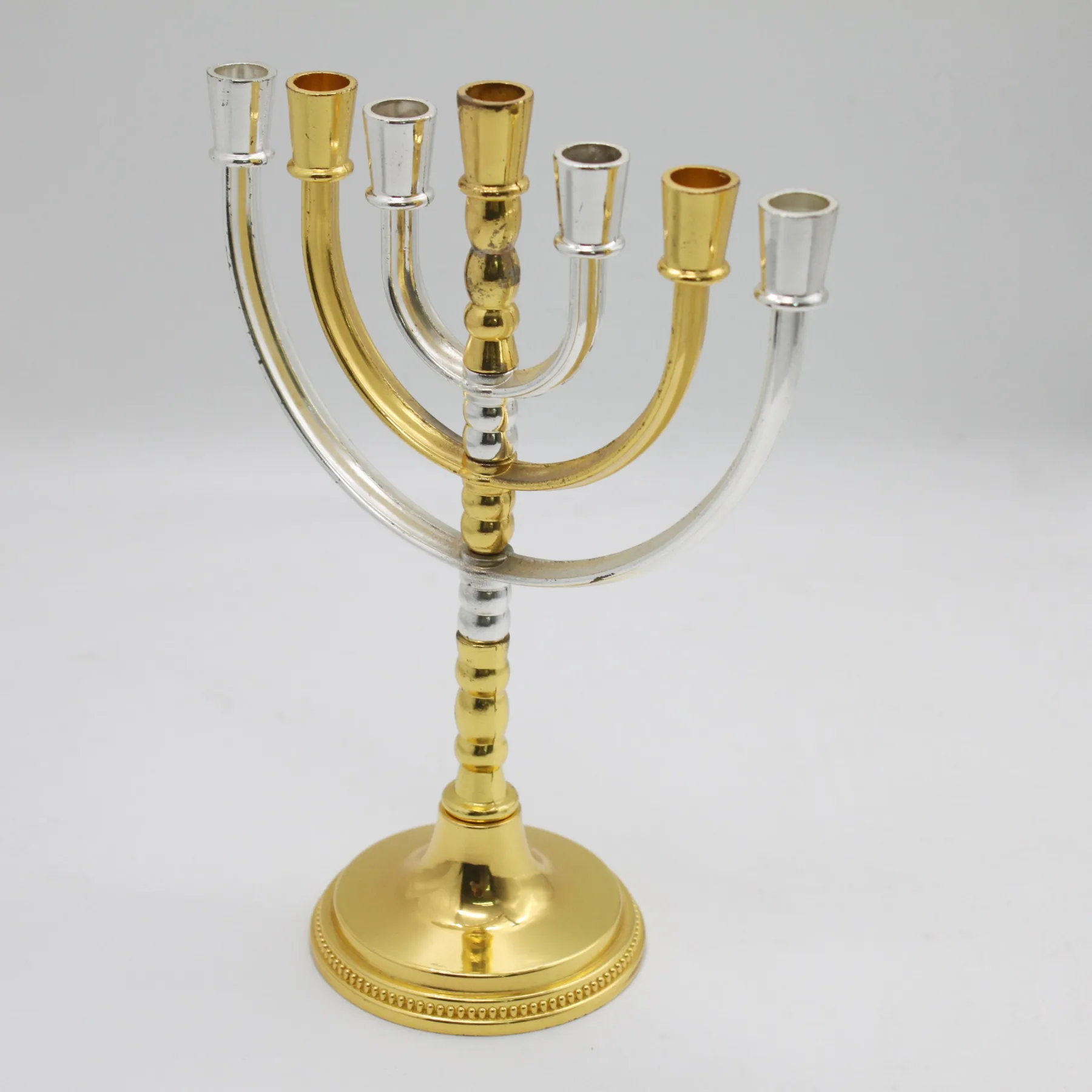 Close view of the revolving element on the Temple menorah