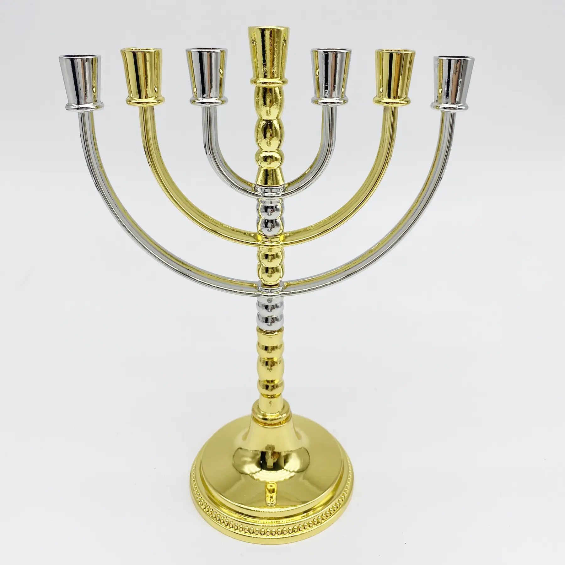 Revolving Temple menorah shown from the front